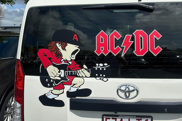 AC DC Car Sign